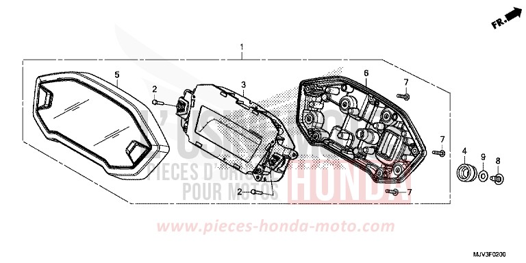 METER for CBR500R GRAPHITE BLACK (NHB01) from 2015
