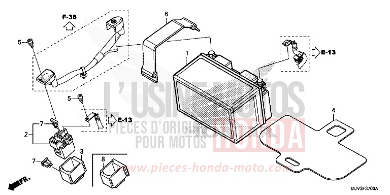 BATTERY for CBR500R GRAPHITE BLACK (NHB01) from 2015