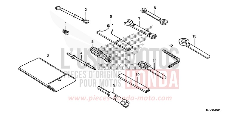 TOOLS for CBR500R GRAPHITE BLACK (NHB01) from 2015