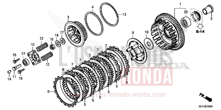 CLUTCH for CBR500R MILLENNIUM RED (R263) from 2015
