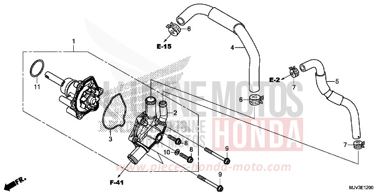 POMPA ACQUA per CBR500R MILLENNIUM RED (R263) del 2015