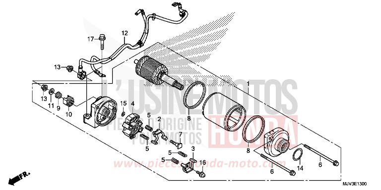 STARTER MOTOR for CBR500R MILLENNIUM RED (R263) from 2015