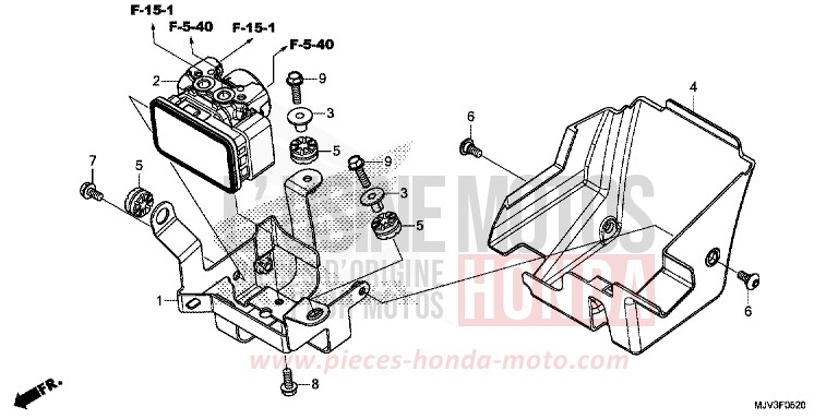 ABS MODULATOR for CBR500R MILLENNIUM RED (R263) from 2015
