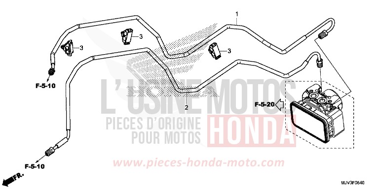 BRAKE PIPE for CBR500R MILLENNIUM RED (R263) from 2015