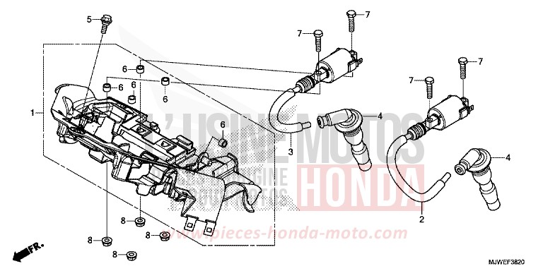IGNITION COIL for CBR500R GRAPHITE BLACK (NHB01) from 2016