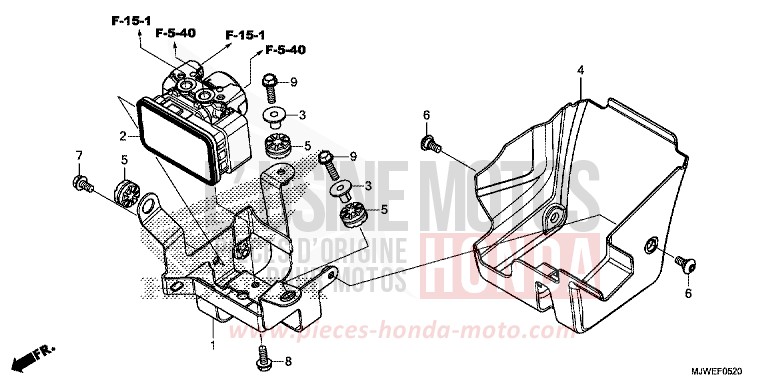 MODULATORE ABS per CBR500R PEARL METALLOID WHITE (NHA96) del 2016
