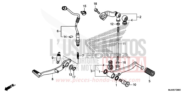 PEDAL for CBR500R PEARL METALLOID WHITE (NHA96) from 2016
