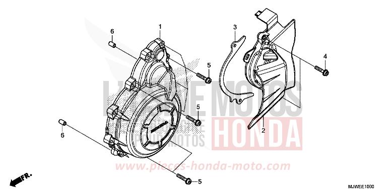 A.C. GENERATOR COVER for CBR500R GRAPHITE BLACK (NHB01) from 2017