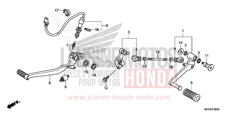 PEDAL for CB1100 PEARL SUNBEAM WHITE (NHA66) from 2014