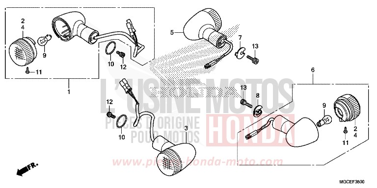 WINKER for CB1100 PEARL SUNBEAM WHITE (NHA66) from 2014