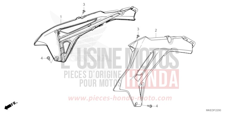 RADIATOR SHROUD (CRF450R/RWE) for CRF450R EXTREME RED (R292) from 2021