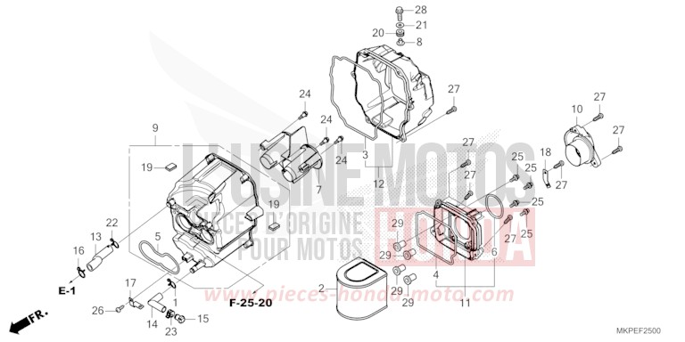 AIR CLEANER for CB500F GRAND PRIX RED (R380) from 2022