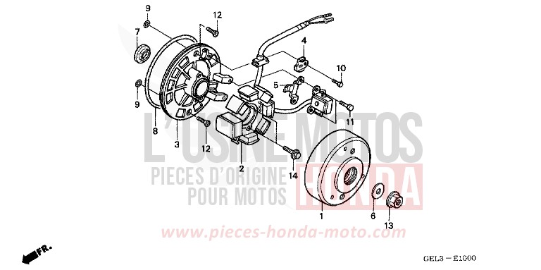 GENERATOR for XR50R FIGHTING RED (R134) from 2002