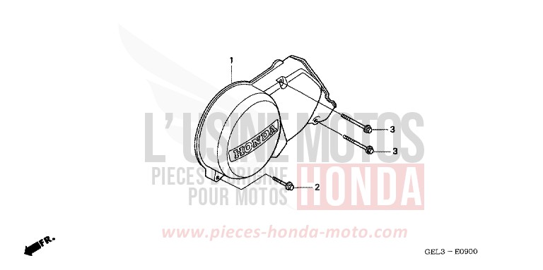 LEFT CRANKCASE COVER for XR50R FIGHTING RED (R134) from 2003