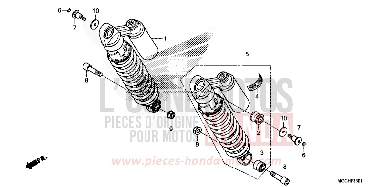 REAR CUSHION (CB1100NA/NAD) for CB1100 GRAPHITE BLACK (NHB01) from 2017