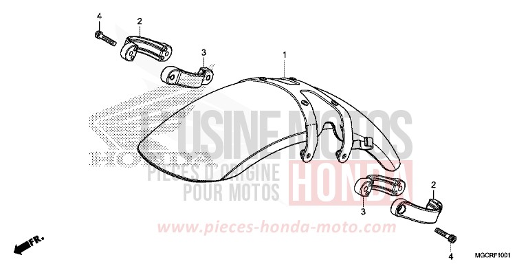 FRONT FENDER (CB1100NA/NAD) for CB1100 DEGITAL SILVER METALLIC (NHA30) from 2018