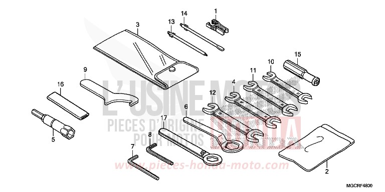 TOOL for CB1100 DEGITAL SILVER METALLIC (NHA30) from 2018