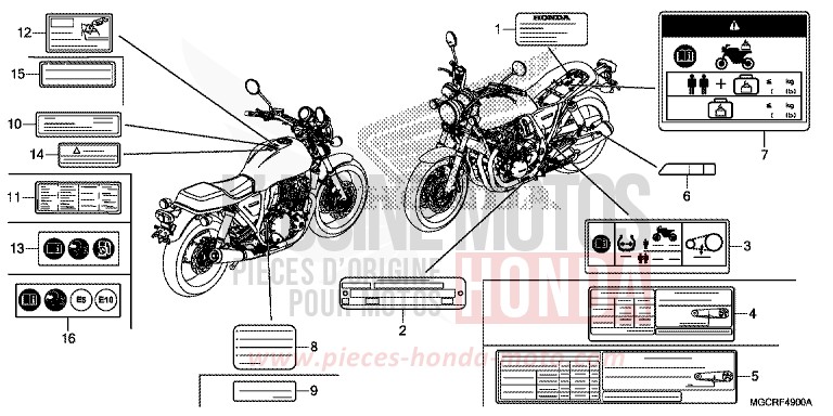 CAUTION LABEL for CB1100 DEGITAL SILVER METALLIC (NHA30) from 2018