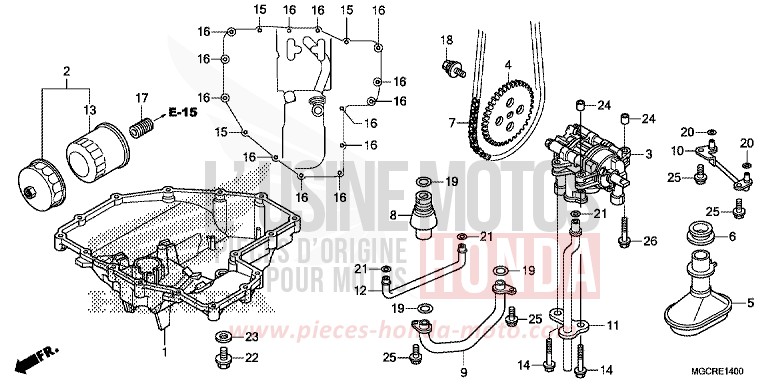 OIL PAN/OIL PUMP for CB1100 GRAPHITE BLACK (NHB01) from 2018
