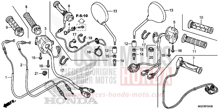 INTERRUTTORE/CAVO per CB1100 GRAPHITE BLACK (NHB01) del 2018