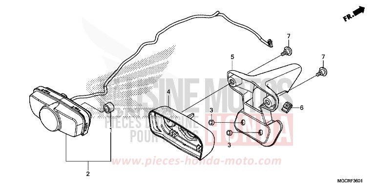 TAILLIGHT (CB1100CA/CAD/NA/NAD) for CB1100 GRAPHITE BLACK (NHB01) from 2018