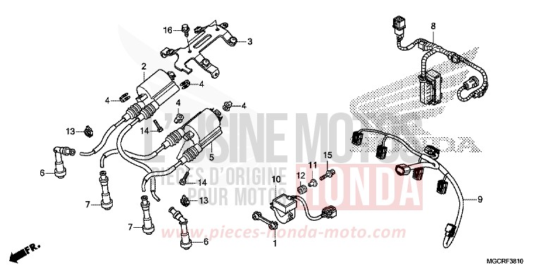 SUB HARNESS/IGNITION COIL for CB1100 GRAPHITE BLACK (NHB01) from 2018