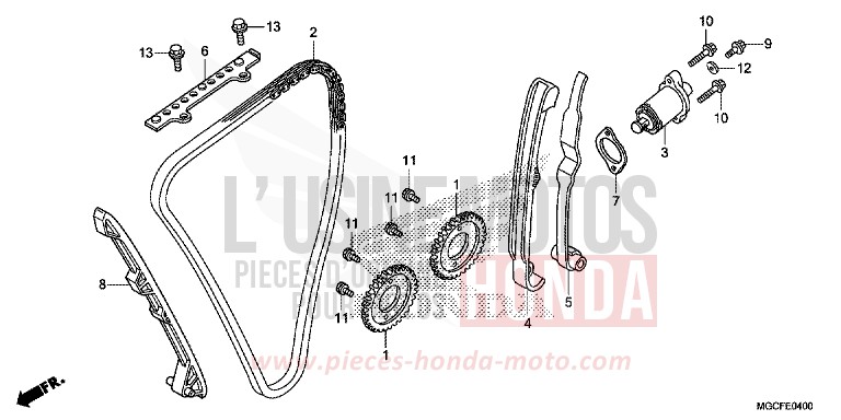 CAM CHAIN/TENSIONER for CB1100 DARKNESS BLACK METALLIC (NH463) from 2019