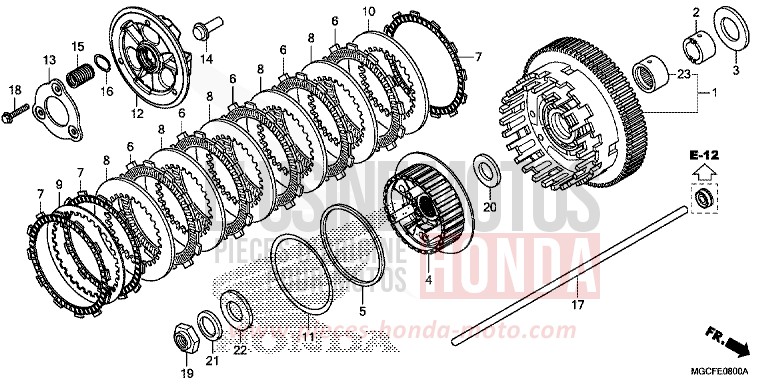 CLUTCH for CB1100 MAT BETA SILVER METALLIC (NHC08) from 2019