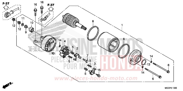 STARTING MOTOR for CB1100 MAT BETA SILVER METALLIC (NHC08) from 2019