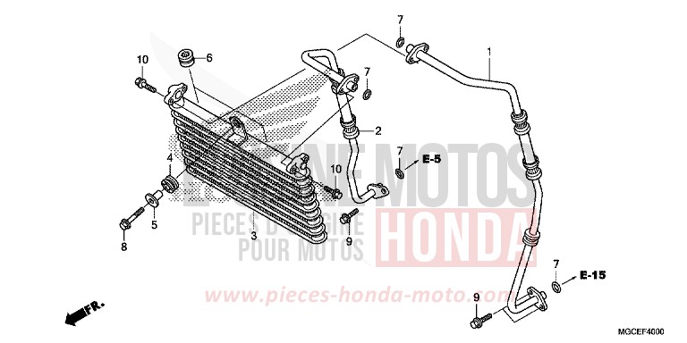 OIL COOLER for CB1100 CANDY ALIZARIN RED (R345) from 2014