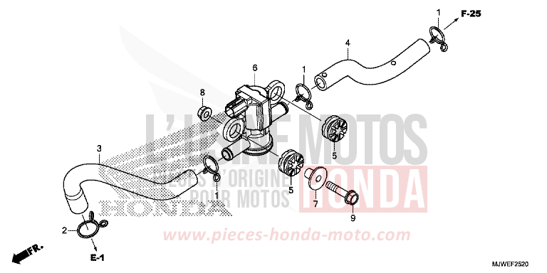 AIR INJECTION SOLENOID VALVE for CBR500R PEARL METALLOID WHITE (NHA96) from 2017