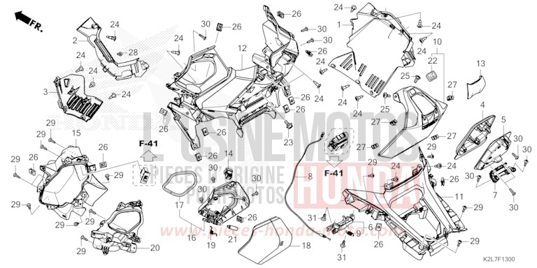INNER COVER/FUEL LID for ADV350A MAT CARNELIAN RED METALLIC (R384) from 2022