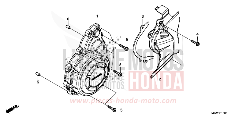 A.C. GENERATOR COVER for CBR500R GRAND PRIX RED (R380) from 2018