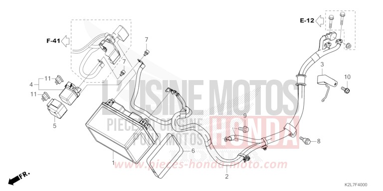 BATTERY for ADV350A SPANGLE SILVER METALLIC (NHA49) from 2022