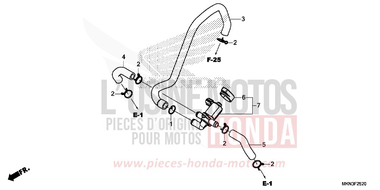 AIR INJECTION CONTROL VALVE for CB650R CANDY CHROMOSPHERE RED (R381) from 2019