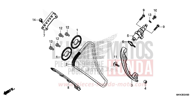 CAM CHAIN/TENSIONER for CB650R MAT JEANS BLUE MATALLIC (PB417) from 2019