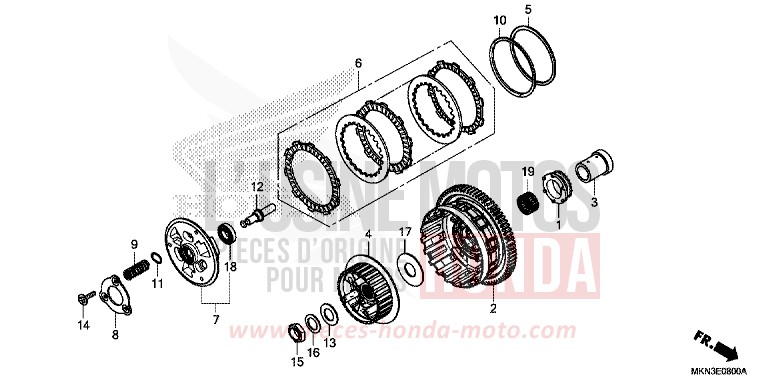 CLUTCH for CB650R MAT JEANS BLUE MATALLIC (PB417) from 2019