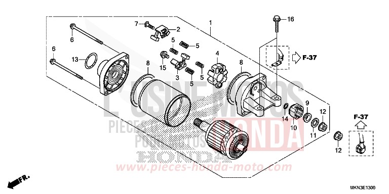 MOTORINO DI AVVIAMENTO per CB650R CANDY CHROMOSPHERE RED (R381) del 2019