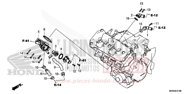 THERMOSTAT for CB650R CANDY CHROMOSPHERE RED (R381) from 2019