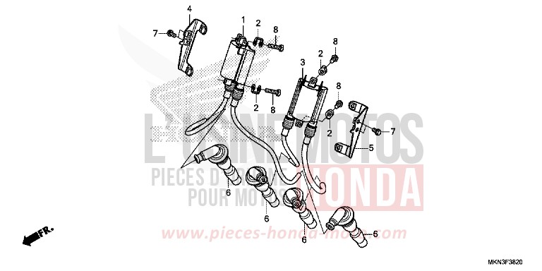 IGNITION COIL for CB650R CANDY CHROMOSPHERE RED (R381) from 2019