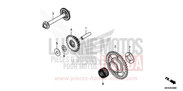 STARTING DRIVEN GEAR for CB650R GRAPHITE BLACK (NHB01) from 2019