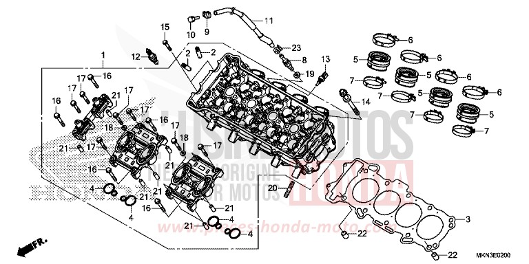 CYLINDER HEAD for CB650R MAT CRYPTON SILVER MATALLIC (NHA40) from 2019