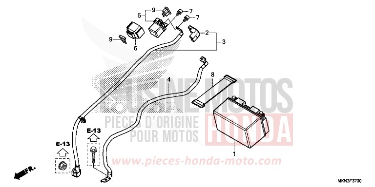 BATTERIA per CB650R MAT JEANS BLUE MATALLIC (PB417) del 2019