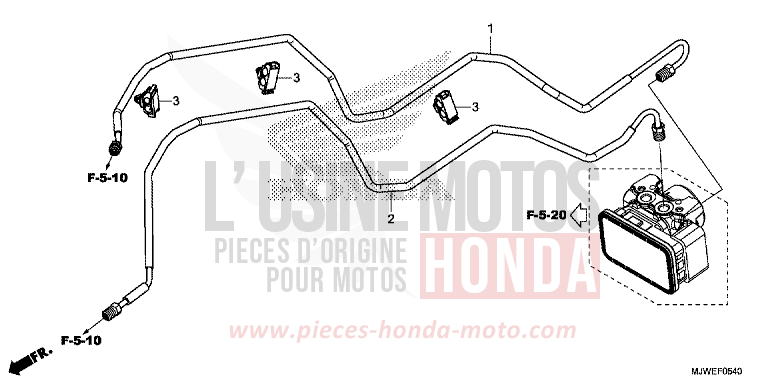 BRAKE PIPE for CBR500R GRAPHITE BLACK (NHB01) from 2018