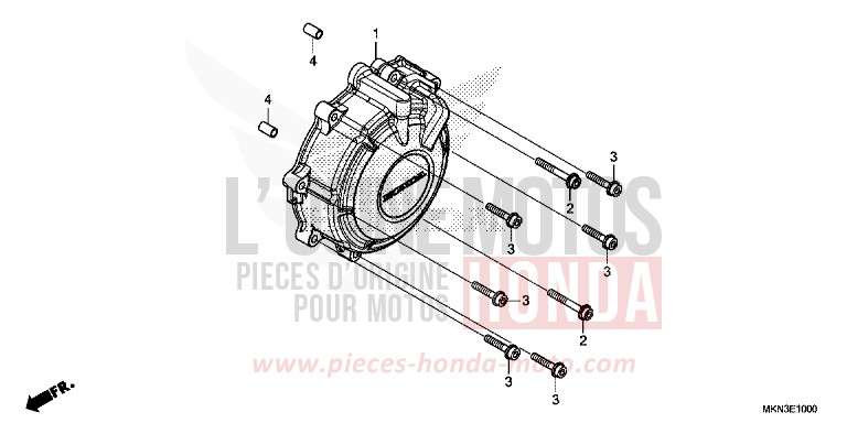 GENERATOR COVER for CB650R GRAPHITE BLACK (NHB01) from 2019