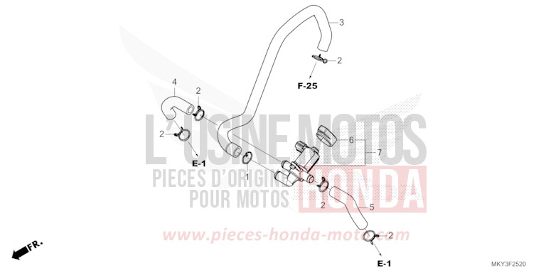 AIR INJECTION CONTROL VALVE for CB650R CANDY CHROMOSPHERE RED (R381) from 2021