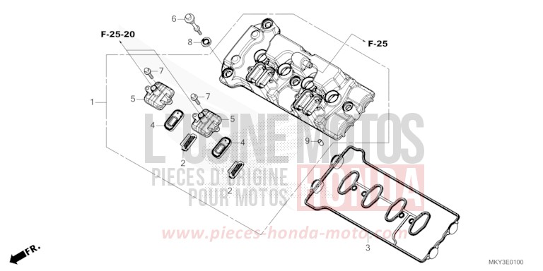 CYLINDER HEAD COVER for CB650R MAT GUNPOWDER BLACK METALLIC (NH436) from 2021