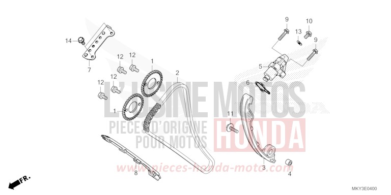 CAM CHAIN/TENSIONER for CB650R MAT GUNPOWDER BLACK METALLIC (NH436) from 2021