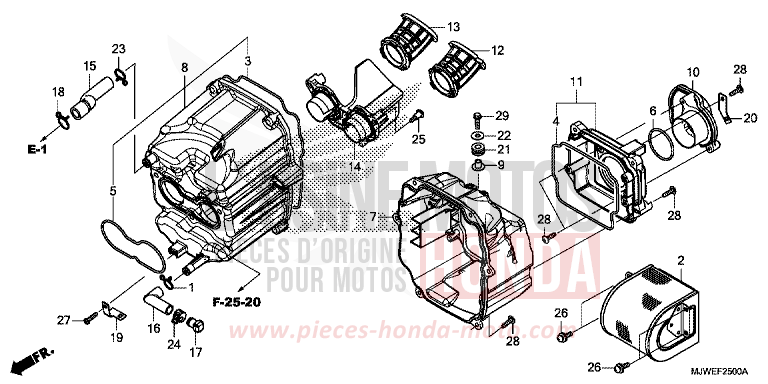 AIR CLEANER for CBR500R PEARL METALLOID WHITE (NHA96) from 2018