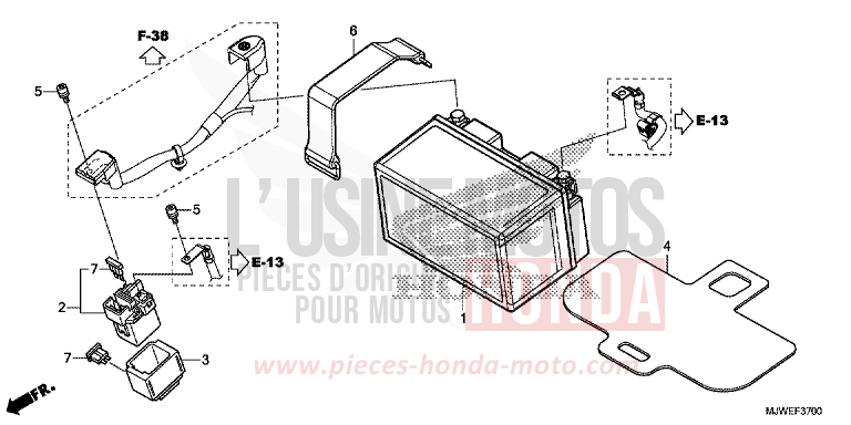 BATTERY for CBR500R PEARL METALLOID WHITE (NHA96) from 2018